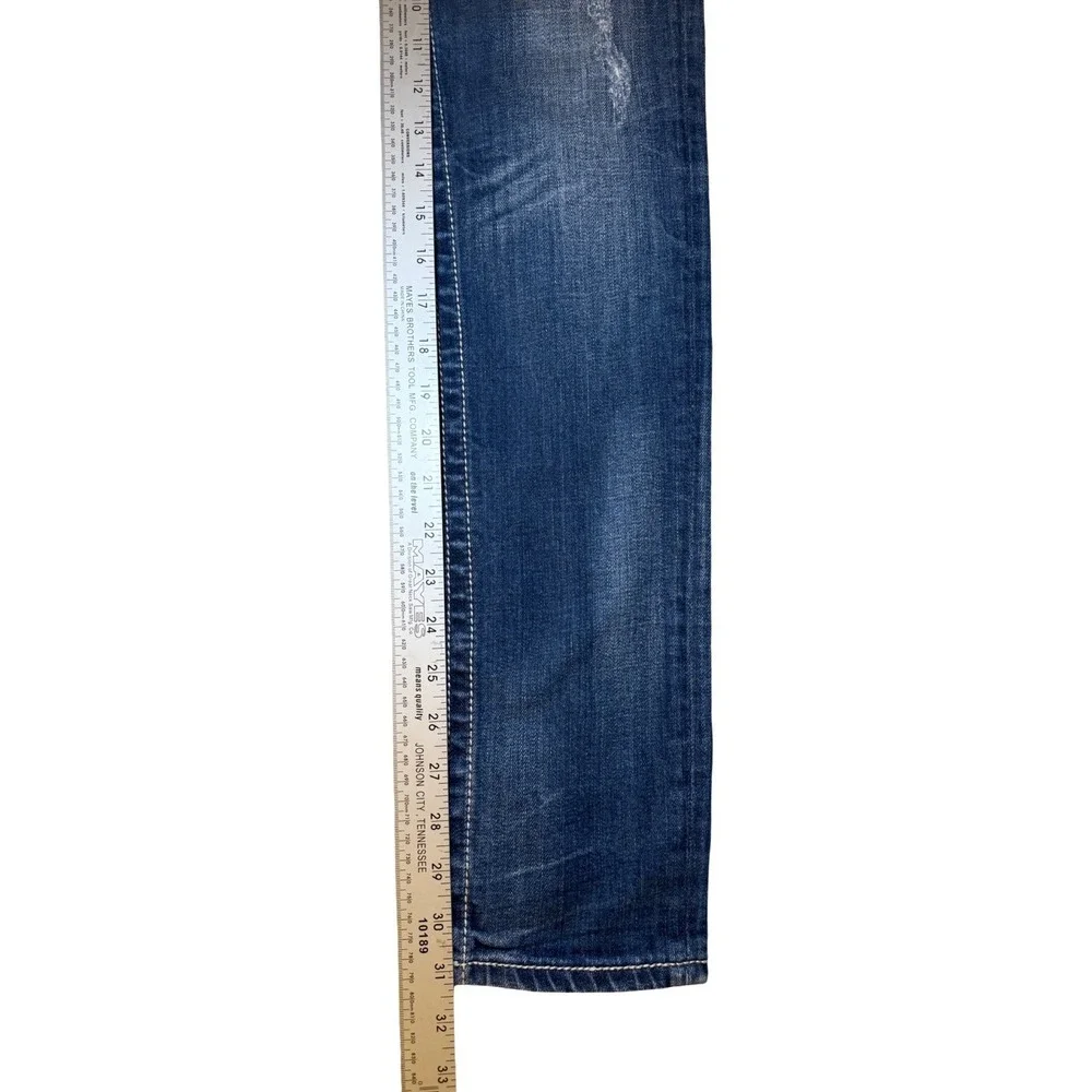 Miss Me Skinny Jeans Womens 27 Blue Embroidered Wing Rhinestone JP5117SK2
